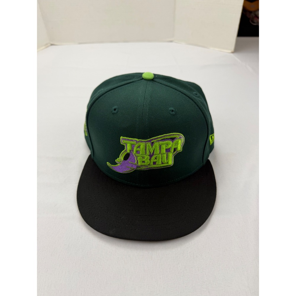 New Era Hat Mens OSFA Green Tampa Bay Devil Rays 9FIFTY Snapback 10 Seasons